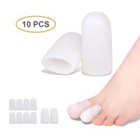 Gel Toe Caps and Protector, Protect Toe and Provide Relief from Corns, Callus, Blisters, Hammer Toes, Ingrown Toenails, Toenails Loss10pcs (8 Small & 2 Large)