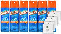 Cutter 6 oz Unscented Bug Repellent Spray (6 Count) + (6) Bonus Wipes