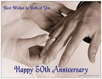 Happy 50th Wedding Anniversary Magnet - Hands with Ring