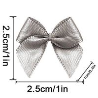 20 Color Pre-Tied LightGray Satin Gift Bows (Pack of 50)