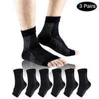 Plantar Fasciitis Foot Compression Socks- ACODQR 3 Pairs Elasticity Foot Sleeves for Man and Woman Ankle Brace & Arch Support