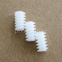 Fevas 10pcs/Pack White Right Hand Plastic J256b 610 (2A) Worm Turbine 0.5 Module Reduction Gears DIY Model Parts Sell at a Loss