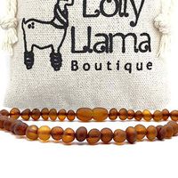 Adult Raw Baroque Baltic Amber Necklace - All Natural Pain Relief for Adults to Help Migraines, Sinus, Arthritis and More! - Raw Cognac (18 Inches)