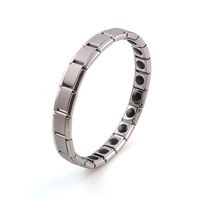 DALU.A.F 1 Piece Women Magnetic Bracelet Titanium Magnetic Bracelet Pain Relief for Arthritis and Carpal Tunnel, Effective Relief of Joint Pain Energy Bracelet Silver