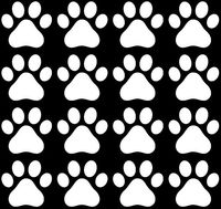 Yadda-Yadda Design Co. Dog Paw Prints - Matte Finish Vinyl Decal Sticker for Walls, Electronics (Color Variations Available) (White, 16)