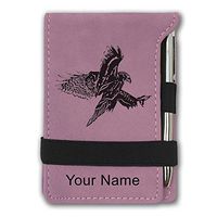 Mini Notepad, Hawk, Personalized Engraving Included (Pink)