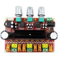 Digital Power Audio Stereo Amplifier Board 2.1 Channel, Covvy DC 12-24V TPA3116D2 2x50W+100W AMP Module for Audio System DIY Speakers