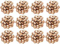 PMU Gift Bows Confetti, Large, Gold (12/Pkg) Pkg/1