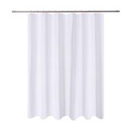 N&Y HOME Long Fabric Shower Curtain Liner 72 x 78 inches Longer Length, Hotel Quality, Washable, Water Repellent, White Spa Bathroom Curtains with Grommets, 72x78