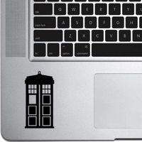 Mini Doctor Who Telephone Booth Sticker Decal for MacBook Laptop Trackpad