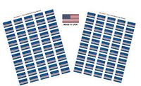 Made in USA! 100 Country Flag 1.5" x 1" Self Adhesive World Flag Stickers, Two Sheets of 50, 100 Sticker Flags Total (Cape Verde)