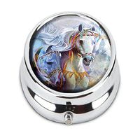 GDEE Arabian Jewels Custom Fashion Stainless Steel Silver Pill box Western Tablets Tablet Holder Management Case Pocket or Wallet