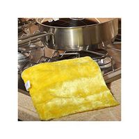 PANSHANYAO Absorbent Microfiber Non Stick Oil Wooden Fiber Kitchen Towel Dish Cloth Multi Function Bamboo Rag,Yellow,20X23cm