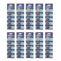 50 Pack 3V High Capacity Lithium Button Coin Cell Batteries CR2450 ECR2450 Used in Most Electronic Devices