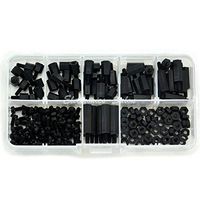 Electronics-Salon M3 Nylon Black Hex M-F Spacers/Screws/Nuts Assorted Kit, Standoff