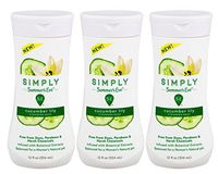 Summer's Eve Simply Cleansing Wash, Cucumber Lily, pH Balanced, Free from Harsh Chemicals and Dyes, 12 Fl Oz, Pack of 3
