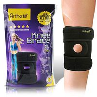 Arthetik Knee Brace, Relieves and Supports Meniscus Tear, Arthritis, PCL, ACL, LCL, MCL, Tendinitis Pain, Running, Sports Play, Open Patella Dual Stabilizers, Neoprene Brace, Small - Medium