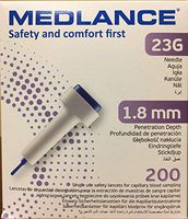Medlance 23G, 1.8 mm Safety Lancet, (200 per Box)