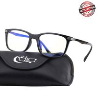 CGID CT46 Premium TR90 Frame Blue Light Blocking Glasses,Anti Glare Fatigue Blocking Headaches Eye Strain,Safety Glasses for Computer/Phone/Tablet,Rectangle Flexible Unbreakable Frame,Transparnet Lens
