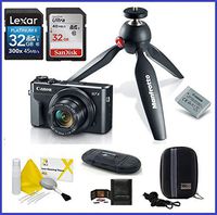 Canon PowerShot G7 X Mark II Digital Camera Video Creator Kit PRO Bundle, Includes 32GB SDHC Class 10 Memory Card, SD Card Reader, Memory Card Wallet, Camera Case & Lens Cleaning Kit