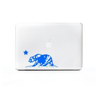 (2X) StickAny Laptop Series California Bear Repub Sticker for MacBook Pro, Chromebook, Surface Pro, and More (Blue)
