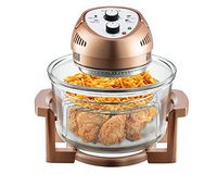 Big Boss Oil-less Air Fryer, 16 Quart, 1300W, Easy Operation with Built in Timer, Dishwasher Safe, Includes 50+ Recipe Book - Copper