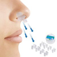 Stop Snoring Aids Devices Solution, Nose Clip Sleeping Breath Aids Device, Aids Snore Reducing Bastion, Snore Stopper Snoring Solution Devices, Anti Snoring Chin Strap with Nose Vents Plugs