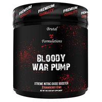 Brutal Formulations Bloody WAR Pump Extreme Nitric Oxide Booster - 30 Servings (Strawberry Kiwi)