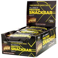 MuscleMaxx High Protein Energy Snack, Protein Bar, Chocolate Peanut Butter, 12 Bars, 2 oz (57 g) Each