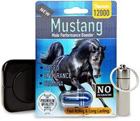 Mustang 12000 (And) Black STALLION 30K Gold Natural Male Performance Booster, Increase Energy & Stamina (5) Plus Love Potion Pen