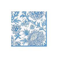 Caspari Indiennes Paper Cocktail Napkins in Blue - 20 Per Package