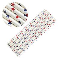 Bakell 12 PC 4th of July Red, White & Blue Star Independence Day USA Cakepop or Party Drinking Straws - Baking, Caking and Craft Tools from Bakell