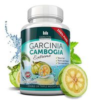80% HCA Extreme Garcinia CAMBOGIA - 100% Pure Extract - 180 Capsules - All Natural Formula with Potassium - by Hamilton Healthcare