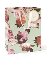 Mara-Mi Teal & Painterly Floral Medium Gift Bag