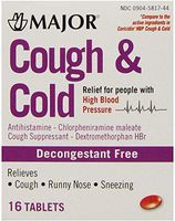 Major Cough and Cold, 16 Tablets each (Pack of 24)