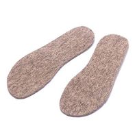 Made For You 100% Premium Wool Felt 5-6 mm (1/4") Thickness Insoles, 1 Pair, Hypoallergenic- no Color additives, Chemicals, Dyes, or Bleach is Ever Used (Brown, Medium)