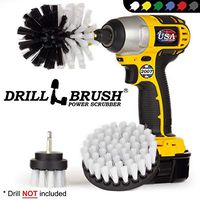 Drillbrush 3 Piece Drill Brush Cleaning Tool Attachment Kit for Scrubbing/Cleaning Furniture, Carpet, Chairs, Shower Door Glass, and Leather – Drill Brush Wheel Cleaner Kit