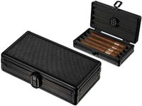 Visol Products VHUD903 Setke Black Travel Cigar Case