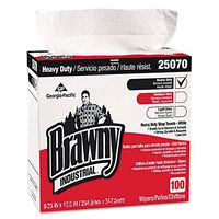 Brawny 25070CT Heavy-duty Shop Towels, 9-1/10-Inch x16-1/2-Inch, 5BX/CT, White