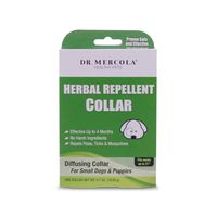 Dr. Mercola, Herbal Repellent Collar, for Small Dogs and Puppies, Provides Long Lasting Protection from Fleas, Ticks, and Mosquitos for up to 4 Months, Free of harsh Chemicals
