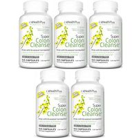 Health Plus Super Colon Cleanse Psyllium with Herbs, Capsules 60 ea (Pack of 5)