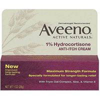 AVEENO Active Naturals 1% Hydrocortisone Anti-Itch Cream 1 oz ( Pack of 6)