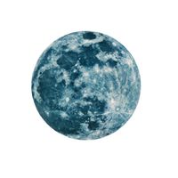 Libobo20cm 3D Large Moon Fluorescent Wall Sticker Removable Glow in The Dark Sticker (B)