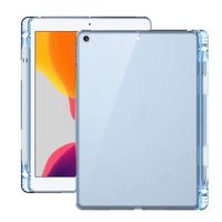 iPad 7th Generation Case, Lyperkin Soft TPU Translucent Back Cover with Pencil Holder for iPad 7th Gen 10.2inch, 2019
