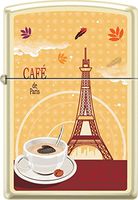 Zippo Café De Paris Coffee Cup Cream Matte Windproof Lighter