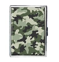 Cigarettes Case Holder - Camouflage Design Stainless Steel ID Credit Card Cigarettes Case Stylish Wallet