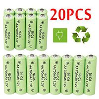 20 PC NiCd Batteries 700 mAh AA Battery 1.2V Rechargeable Batteries for Flashlight