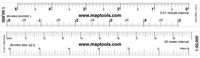 Map Ruler for 1:50,000 Scale Maps. LAT/Lon, Miles, Kilometers