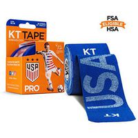 KT Tape Pro Synthetic Kinesiology Sports Tape, Water Resistant and Breathable, 20 Precut 10 Inch Strips, USWNT Rose Lavelle USA Edition, Sonic Blue