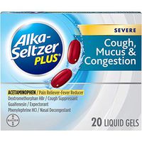 Alka-Seltzer Plus Severe Cough, Mucus and Congestion Liquid Gels, 20 Count